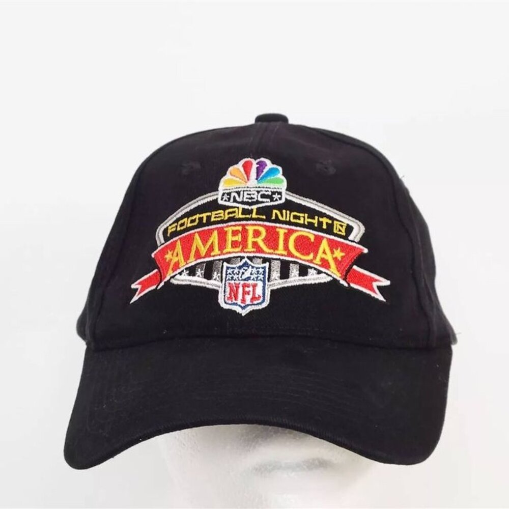 NBC Football Night In America NFL Black Cap Hat Embroidered Adjustable